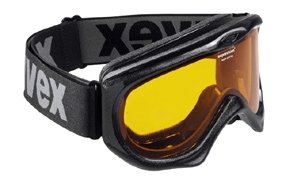 UVEX Downhill II Ski Goggle,Black Frame with Double Gold Lite Lens