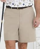 Palmland Poplin Flat Front Shorts