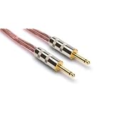 HOSA SPEAKER CABLE, CLEAR INSULATION, 12AWG x2, 10 ft. Uses Jumbo-shell 1/4" Plugs.