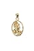 14k Yellow Gold Praying Hands Pendant Charm Oval