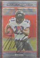 Willis McGahee, Baltimore Ravens, 2007 Bowman Chrome Autographed Card