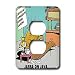 Londons Times Star Wars and Star Trek Cartoons - Jabba On Java - Light Switch Covers - 2 plug outlet cover