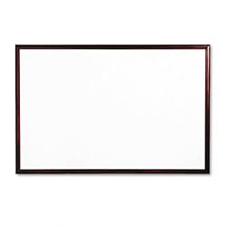 Quartet 2547M Quartet Magnetic Dry-Erase Board, Porcelain, 72 x 48, WE, Solid Mahogany Frame