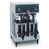 BUNN 20900.0010 Dual 120/208V 3S MEC Stainless Steel Funnel Top Handle GPR Brewer with Portable Server