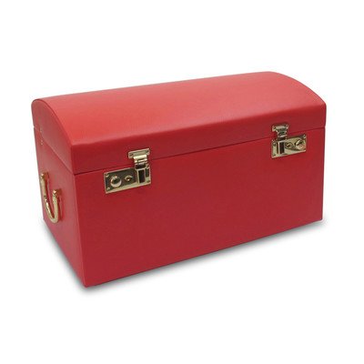 Marylyn Leather Jewelry Chest with 3 Takeaway Cases Color: Red On Sale