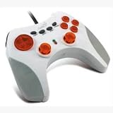 Genius MaxFire Blaze2 - Game pad - Sony PlayStation 2, PS one, Sony PlayStation, PC - classic white