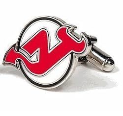 NJ Devils Cufflinks - NHL Hockey Sports Themed Formal Wear