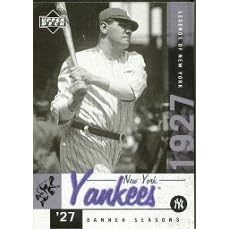 2001 Upper Deck Legends of NY Babe Ruth Baseball Card - Mint Condition - In Protective Display Case