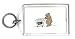 Keychain with pushing, shopping, Finance, money, market, cart, bear