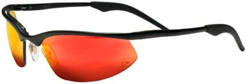 OCC 200 Series Safety Glasses, Black Red Mirror