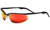 OCC 200 Series Safety Glasses, Black Red Mirror