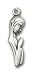 Sterling Silver Madonna Pendant with Sterling Silver Lite Curb Chain 18 inch