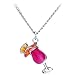 Stainless Steel Pink Tropical Drink Necklace