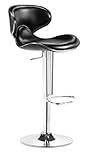 Zuo Modern Furniture Design Fly Bar Chair Black Leatherette 300130