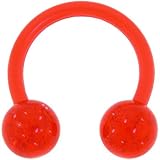 BIOPLAST Red GLITTER Circular Horse Shoe