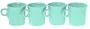 Fiesta Turquoise 453 10-1/4-Ounce Mugs, Set of 4