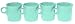 Fiesta Turquoise 453 10-1 4-Ounce Mugs, Set of 4