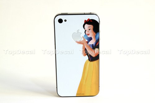 Top Decal White Princess - iPhone 4 Decal Art Sticker Skin Protector