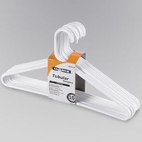 Homz Closet 6878/10WH.14 10PK White Plastic Hanger