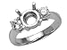 0.55 cts Round Diamonds Engagement Ring - Platinum, 14kt White or Yellow Gold
