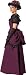 Women's Large 19th Century Purple Victorian Dress