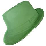 31HVTbpTtdL. SL160  LIGHT MINT GREEN MICRO SUEDE STRUCTURED FEDORA HAT