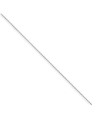 .6mm, 14 Karat White Gold, Cable Chain - 24 inch