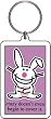 it's happy bunny 'Crazy Doesn't Even Begin to Cover it' Key Chain