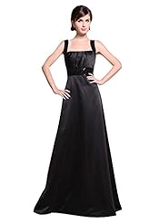 Sleeveless Cocktail Floor Length Lace Sequined Satin Evening Dress/Prom Dress/Wedding Party Dress  With a Sash 