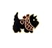 Hand enameled scottie dog brooch or pin