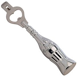 Tablecraft Coke Chrome Plated Mini-Bottle Opener with Contour Bottle Handle CC309