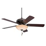 Emerson Fans CF775ORB / SR100 / CM20 / CFDR 52 Spanish Bay Ceiling Fan in Oil Rubbed Bronze with Dark Cherry Blades