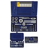 Irwin Industrial Tools 98614 Machine Screw with Fractional Tap and Adjustable or Solid Round Die Set, 64-Piece