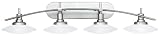 40 Wide Nickel Bathroom Light Fixture