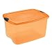 Sterilite® 66 Quart Orange & Black Latch Box<br>Great for Fall Storage!