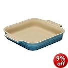 Le Creuset Stoneware Square Dish, Teal, 23 cm