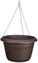Plastia 1808533525 Blumenampel Siesta mit Dochtbew&auml;sserung 35 + Kette, Farbe schokolade