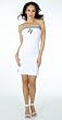 Casual Short Trendy Nautical-inspired Tube Dress from Hot Fash Dresses - AHOY White