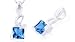 Princess Cut London Blue Topaz Pendant Sterling Silver