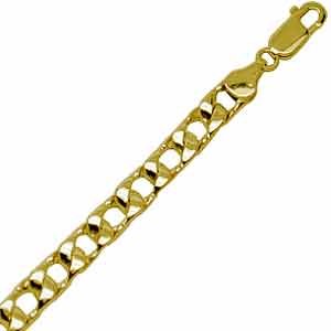 14Kt Yellow Gold Curb Link Men’s Bracelet