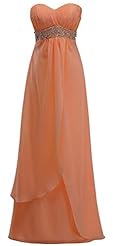 Empire   Waistline Beaded Chiffon Bridesmaid Dress/Prom Dress/Wedding Dress 
