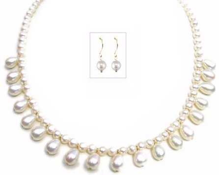 Click here to buy Love Story Fresh Water Pearl and Earring Set.