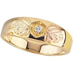 Beautiful! Yellow-gold Authentic Black Hills Gold Men's Diamond Ring
