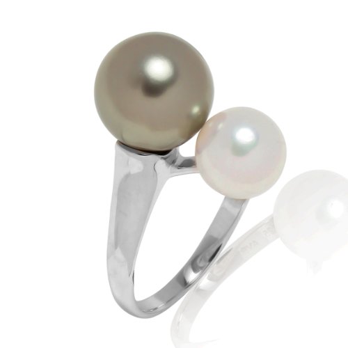 Valero Pearls Perldor Damen-Ring Sterling Silber Sdsee / Tahiti-Muschelkernperlen tahiti / Preisvergleich