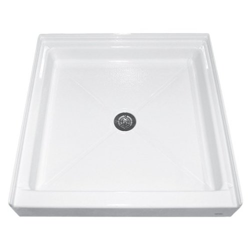 American Standard 3636.ST.020 36-by-36-Inch Single-Threshold Shower Base with Integral Water Retention and Tiling Flange, White