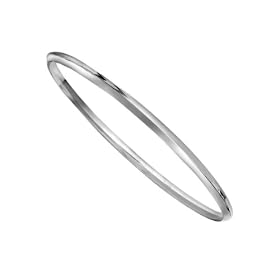 14K White Gold High Polished Slip-On Stackable Bangle by