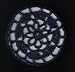 Navy Blue Floral Crocheted Hair Bun Cover- LARGE