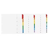 Cardinal 60838 Quickstep Bulk Index System, Multicolor Tabs 1-8, 24 Sets/Box