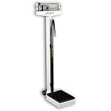 Detecto 438 Balance Beam Doctor Physician Scale w  Height Rod and Wheels, 400 lbs, Made in... by 