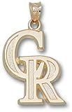 Colorado Rockies Solid 14K Gold ''CR'' 3/4'' Pendant